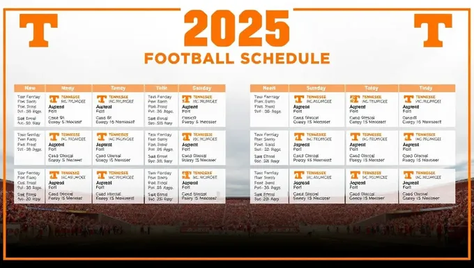 2025 Tennessee Football Schedule Features Tough Opponents -> 2025 Tennessee Football Schedule wa Gekido no Raijin wo Mochiiru